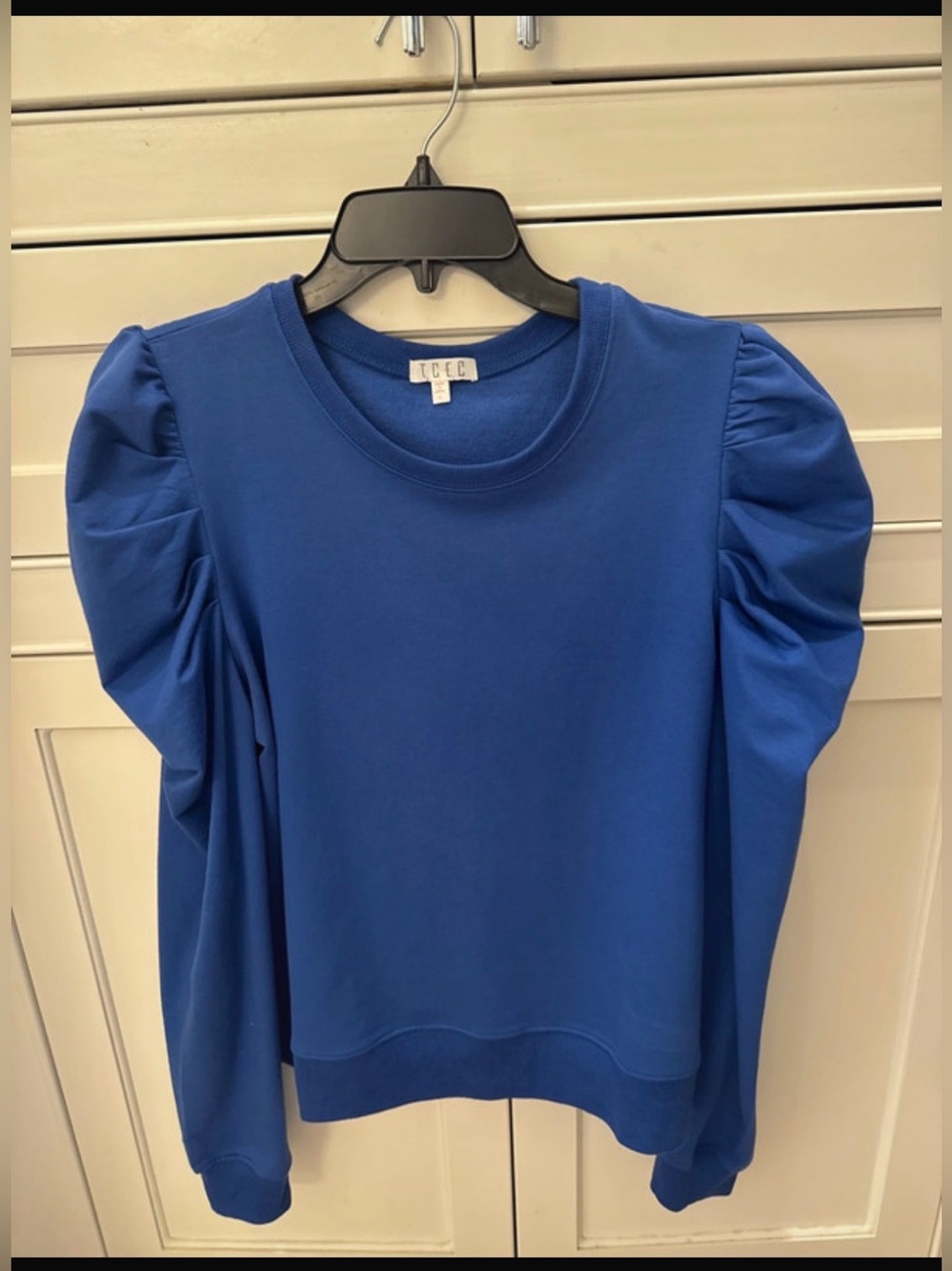 TCEC Royal Blue Puff-Sleeve Sweatshirt